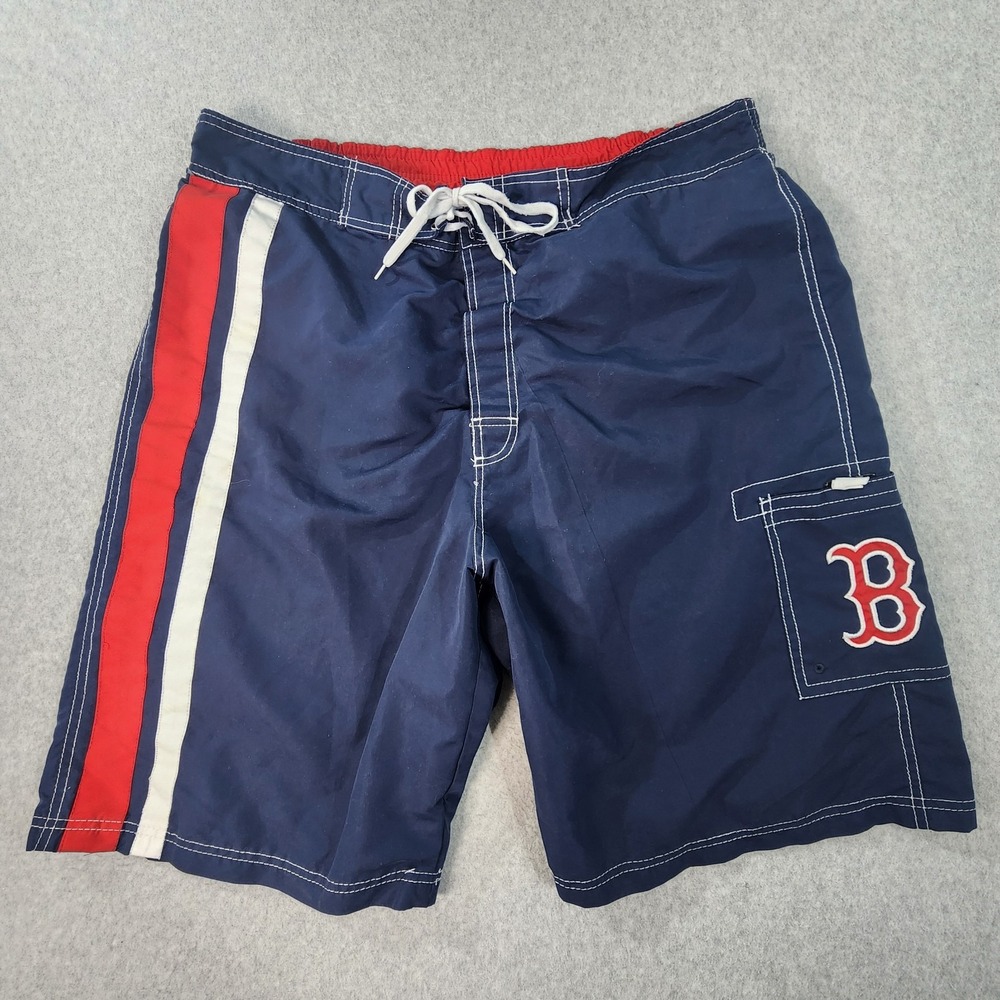 Boston Red Sox Swim Trunks Mens XXL 38x10 Genuine Merchandise Embroidered Shorts